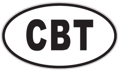 CBT - 3 Letter Initials Oval Sticker