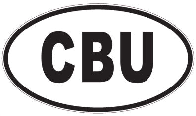 CBU - 3 Letter Initials Oval Sticker