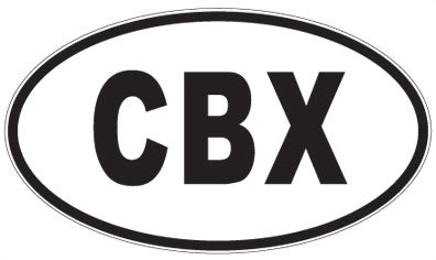 CBX - 3 Letter Initials Oval Sticker