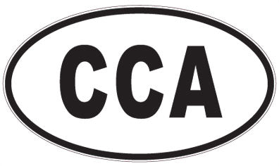 CCA - 3 Letter Initials Oval Sticker