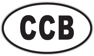 CCB - 3 Letter Initials Oval Sticker