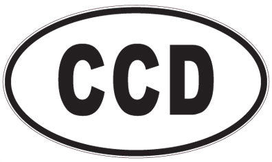 CCD - 3 Letter Initials Oval Sticker