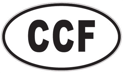 CCF - 3 Letter Initials Oval Sticker