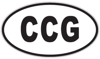 CCG - 3 Letter Initials Oval Sticker