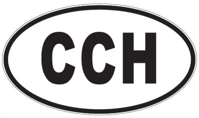 CCH - 3 Letter Initials Oval Sticker
