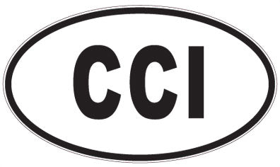 CCI - 3 Letter Initials Oval Sticker