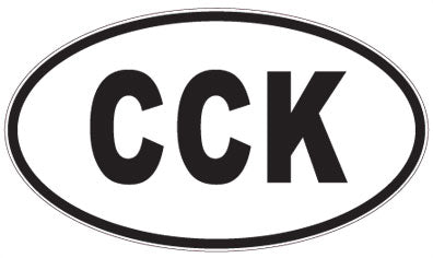 CCK - 3 Letter Initials Oval Sticker