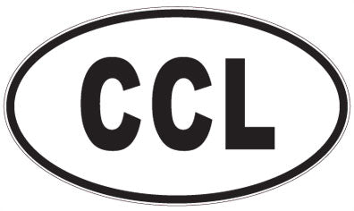 CCL - 3 Letter Initials Oval Sticker