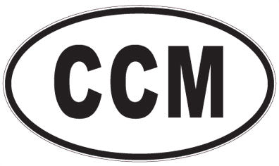 CCM - 3 Letter Initials Oval Sticker