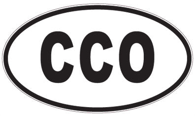 CCO - 3 Letter Initials Oval Sticker