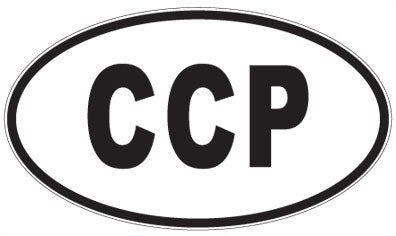 CCP - 3 Letter Initials Oval Sticker