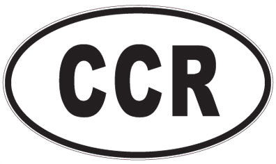 CCR - 3 Letter Initials Oval Sticker