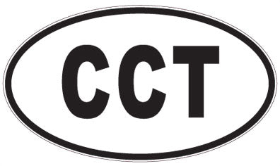 CCT - 3 Letter Initials Oval Sticker