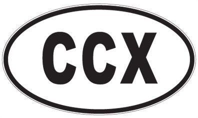 CCX - 3 Letter Initials Oval Sticker