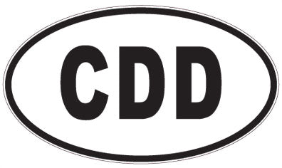 CDD - 3 Letter Initials Oval Magnet