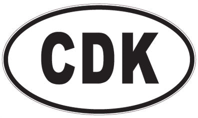 CDK - 3 Letter Initials Oval Sticker