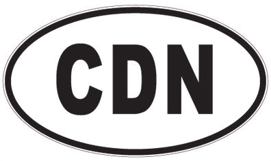 CDN - 3 Letter Initials Oval Sticker