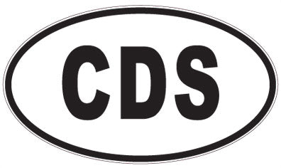 CDS - 3 Letter Initials Oval Sticker