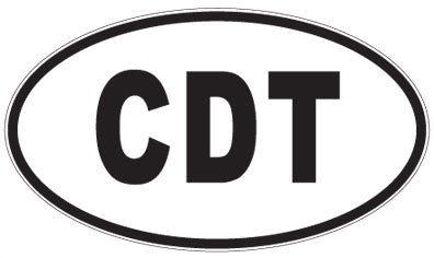 CDT - 3 Letter Initials Oval Sticker