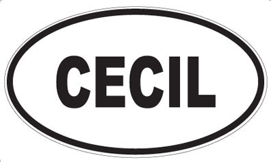 CECIL - Oval Sticker