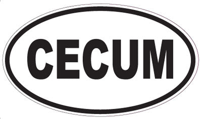 CECUM - Oval Sticker