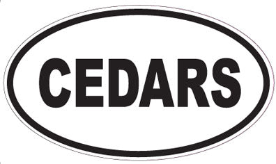 CEDARS - Oval Sticker
