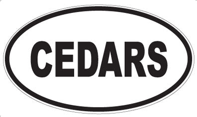 CEDARS - Oval Magnet