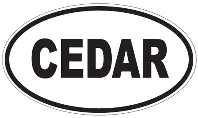 CEDAR - Oval Magnet