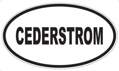 CEDERSTROM - Oval Sticker