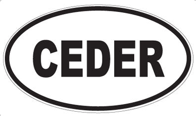 CEDER - Oval Magnet