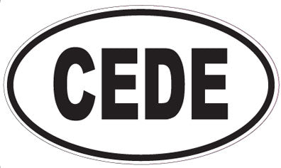 CEDE - Oval Sticker