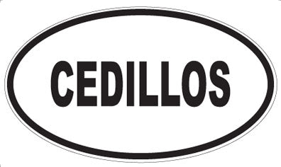 CEDILLOS - Oval Magnet