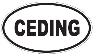 CEDING - Oval Sticker