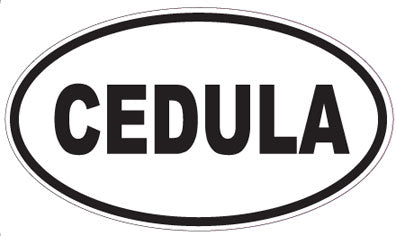 CEDULA - Oval Sticker
