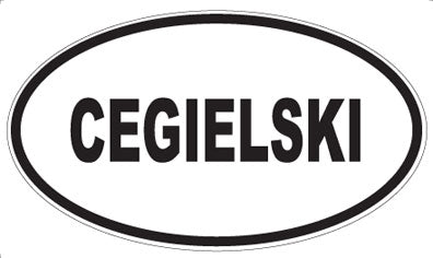 CEGIELSKI - Oval Sticker