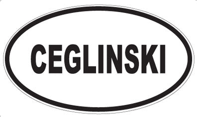 CEGLINSKI - Oval Sticker