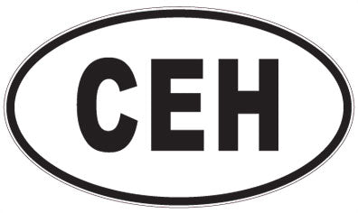 CEH - 3 Letter Initials Oval Sticker