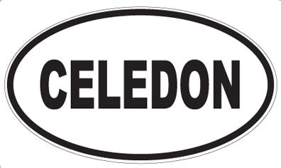 CELEDON - Oval Sticker