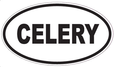 CELERY - Oval Sticker