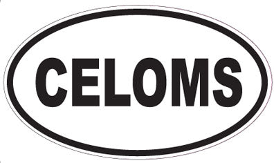 CELOMS - Oval Sticker
