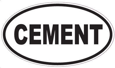 CEMENT - Oval Sticker