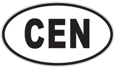 CEN - 3 Letter Initials Oval Sticker