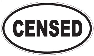 CENSED - Oval Sticker