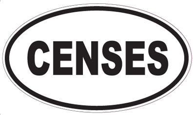 CENSES - Oval Sticker