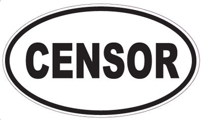 CENSOR - Oval Sticker