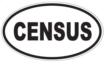 CENSUS - Oval Sticker