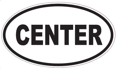 CENTER - Oval Sticker