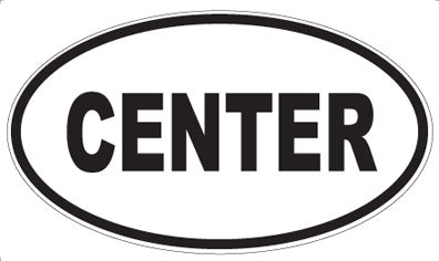 CENTER - Oval Magnet