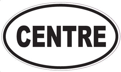 CENTRE - Oval Sticker