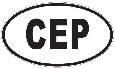 CEP - 3 Letter Initials Oval Sticker